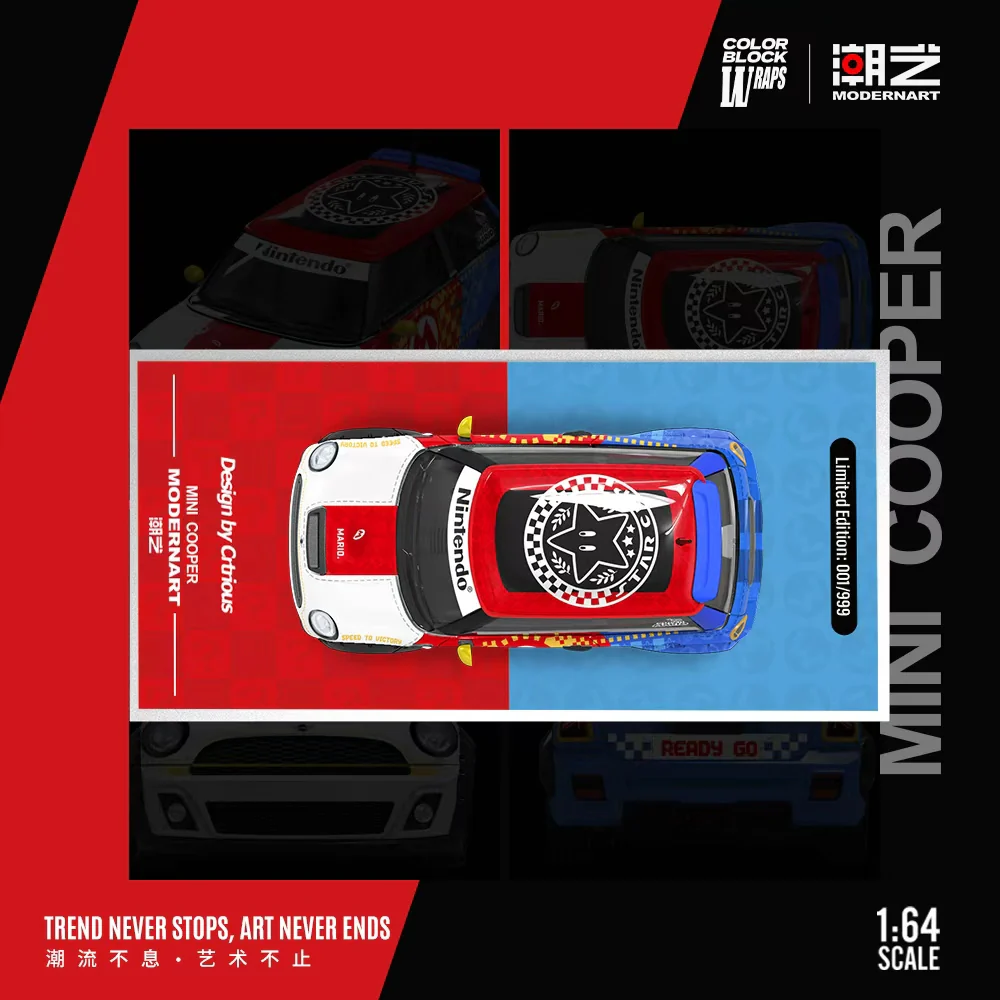 ModernArt X Color Block Wraps 1:64 Mini Cooper Mari - Imagen 3