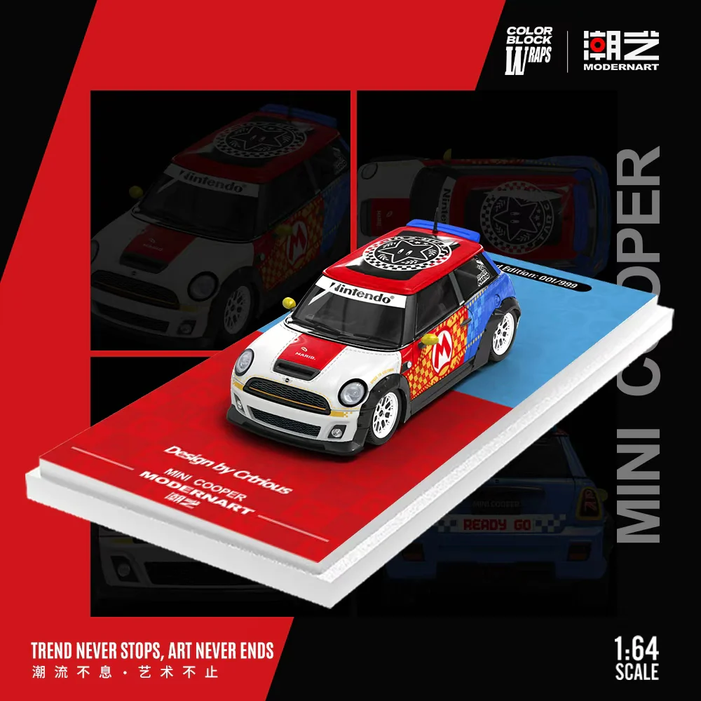 ModernArt X Color Block Wraps 1:64 Mini Cooper Mari - Imagen 2