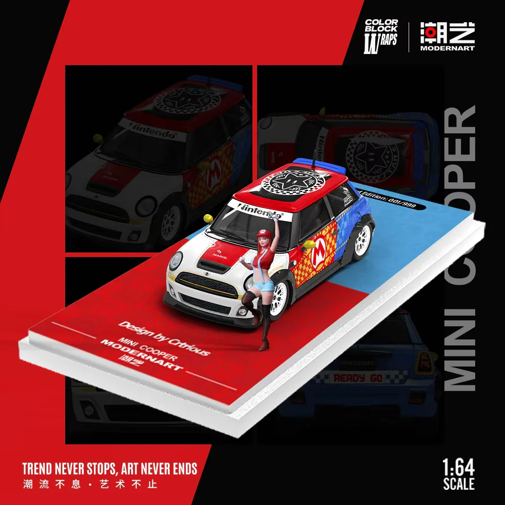 ModernArt X Color Block Wraps 1:64 Mini Cooper Mari - Imagen 6