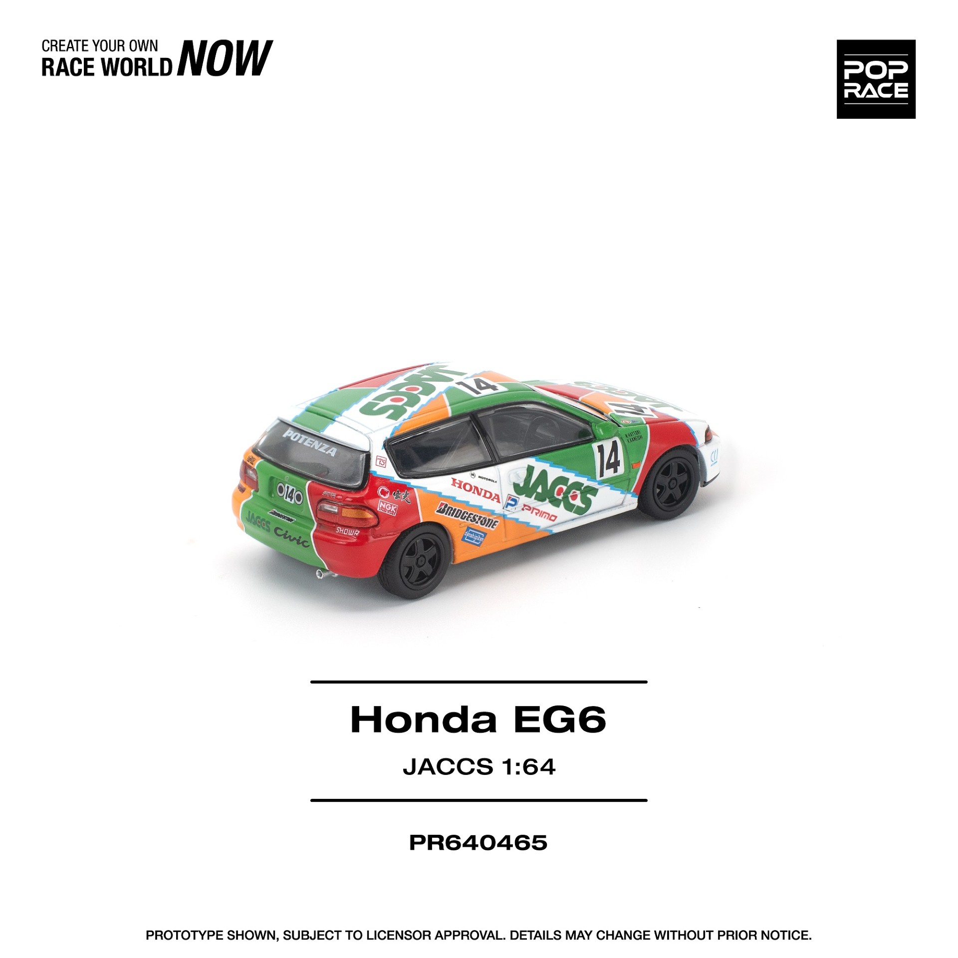 *PREORDEN* POPRACE 1/64 HONDA CIVIC (EG6) JACCS - Imagen 2
