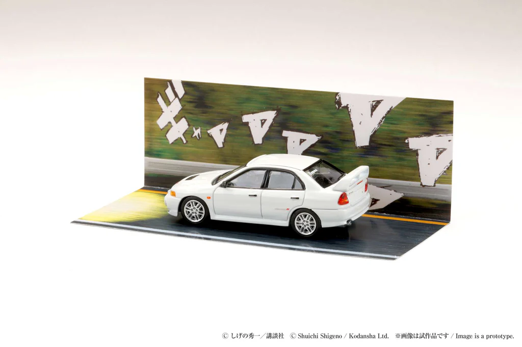 Hobby Japan 1:64 Mitsubishi Lancer RS Evolution IV / INITIAL D Seiji Iwaki VS Takumi Fujiwara - Imagen 2
