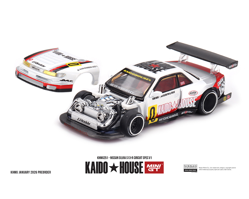 *PREORDEN* Kaido House x Mini GT 1:64 Nissan Silvia S13-R Circuit Spec V1
