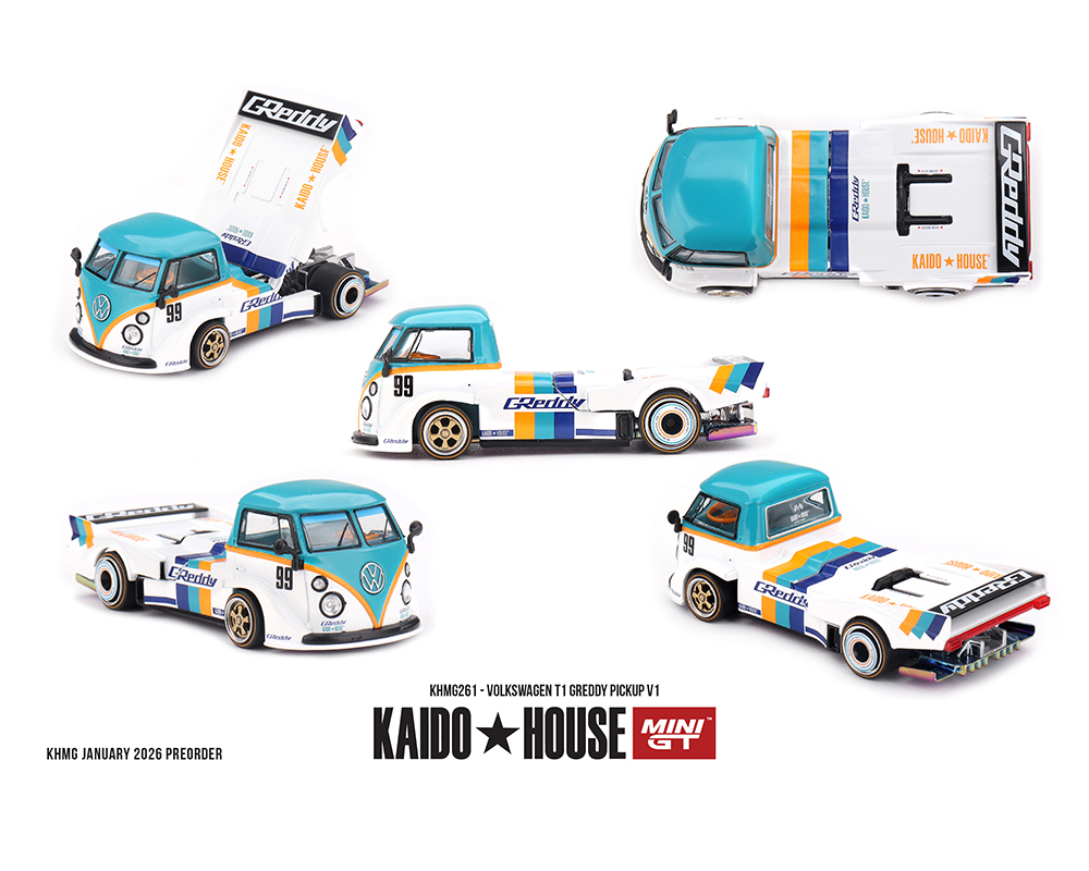 *PREORDEN* Kaido House x Mini GT 1:64 Volkswagen T1 GReddy Pickup V1 - Imagen 2