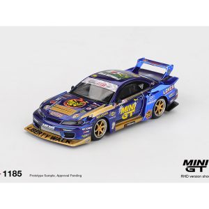 *PREORDEN* Mini GT 1:64 Nissan LB-Super Silhouette S15 SILVIA #555 Team MINI GT Liberty Walk 2025 Formula Drift Halloween Special – Chrome Blue