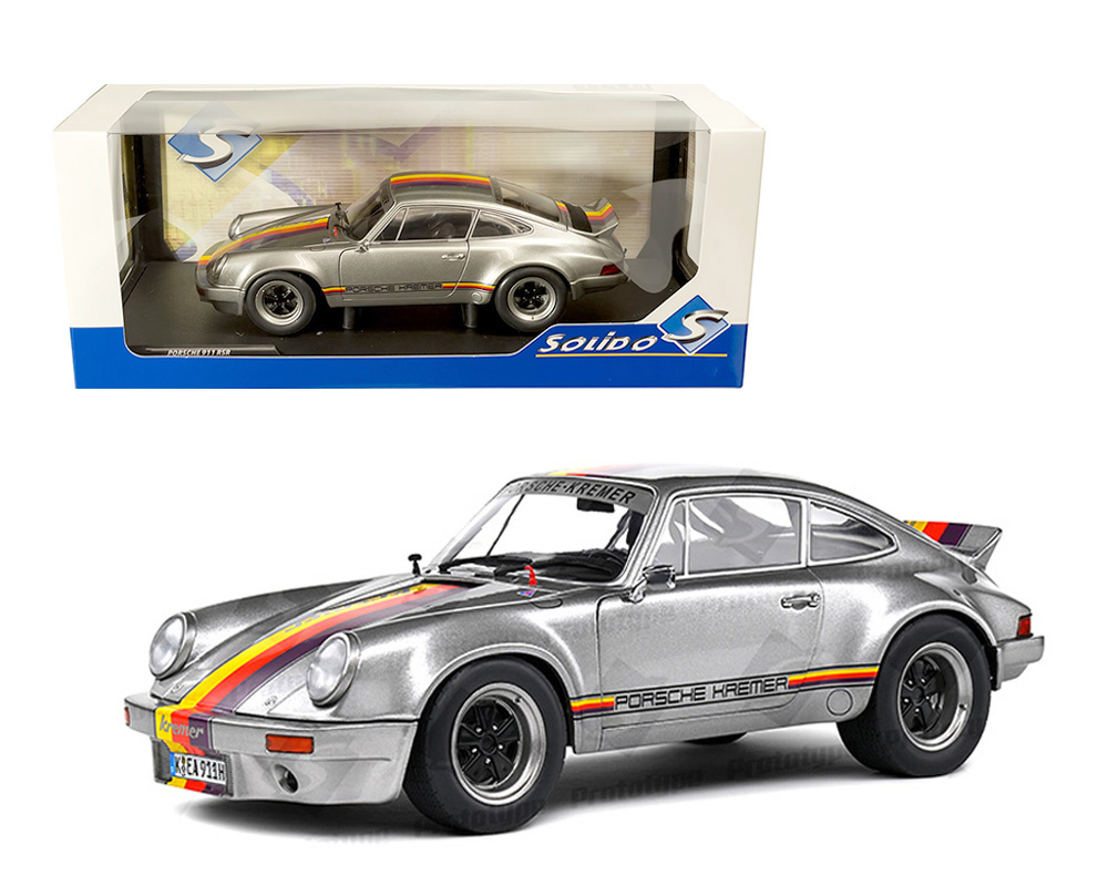Solido 1:18 1973 Porsche 911 RSR – Kremer Design – Silver