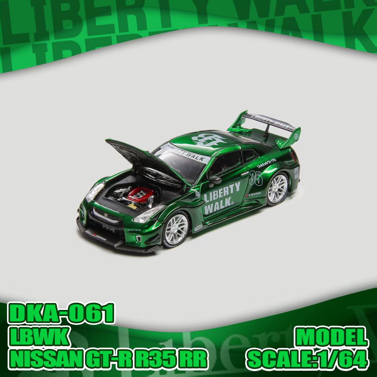 *PREORDEN* Demon King 1:64 R35 LBWK Verde - Imagen 3