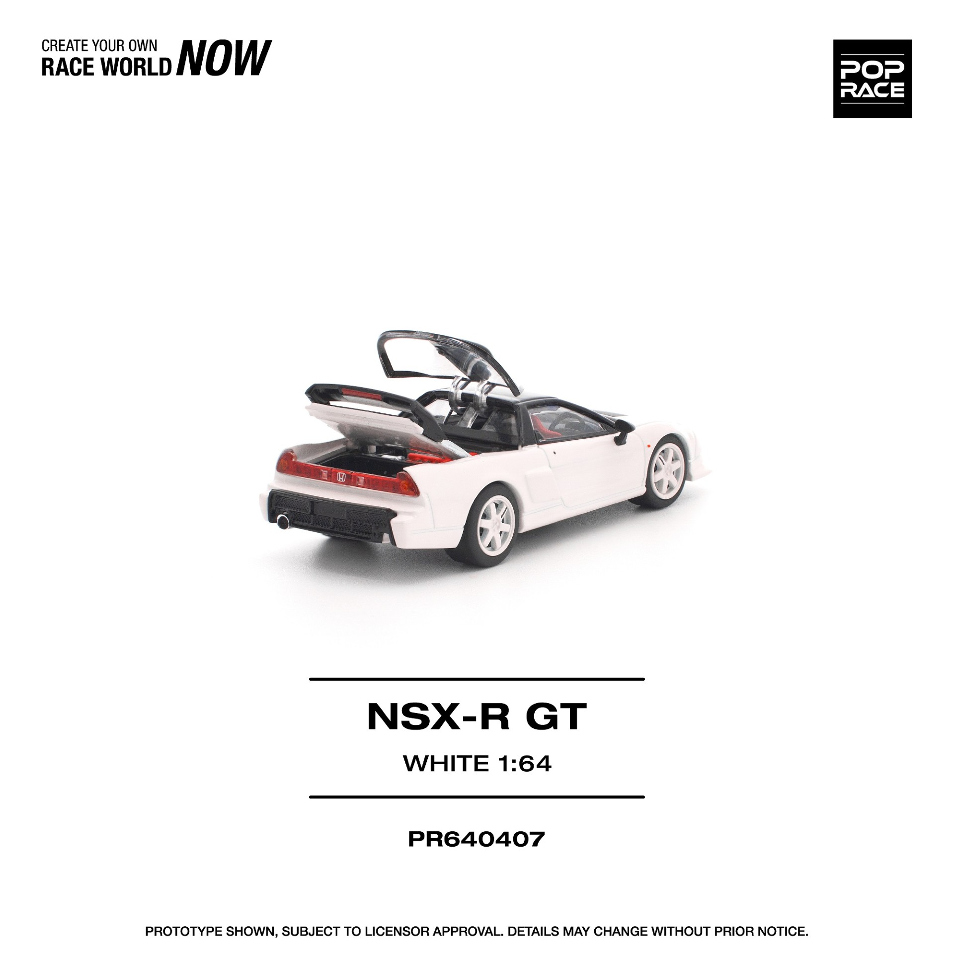 *PREORDEN* POPRACE 1/64 HONDA NSX-R GT WHITE - Imagen 2