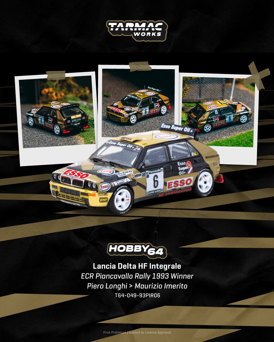 *PREORDEN* Tarmac 1:64 Lancia Delta HF Integrale ECR Piancavallo Rally 1993 Winner Piero Longhi / Maurizio Imerito - Imagen 3