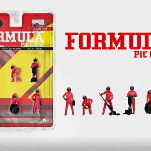 *PREORDEN* American Diorama 1:64 Formula Pit Crew Figures - Equipo Ferrari