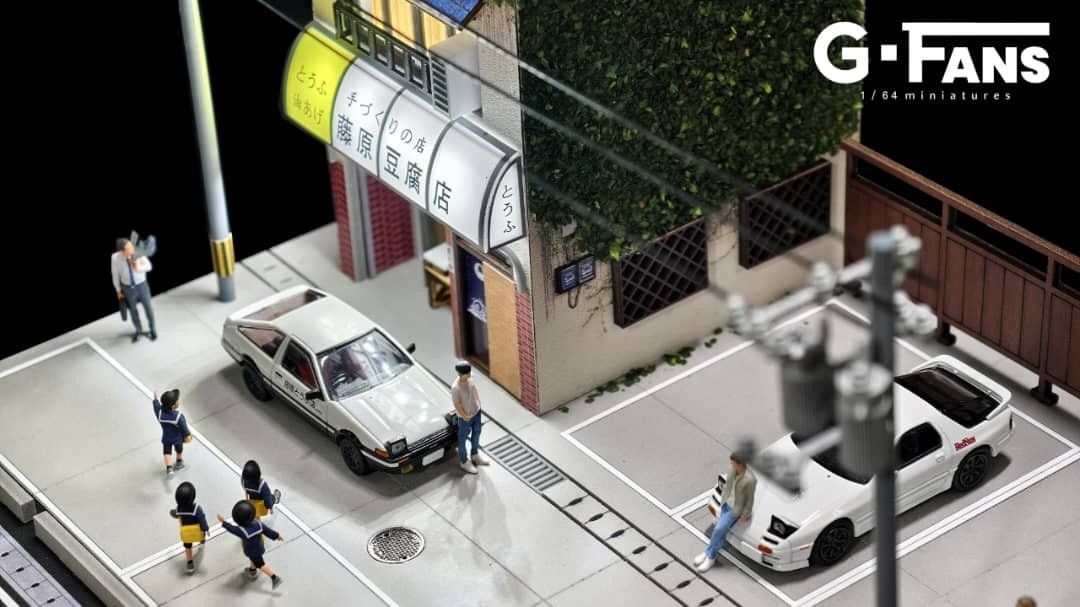 G-FANS 1/64 Tofu Store Scene Model Diorama con Luz LED - Imagen 2