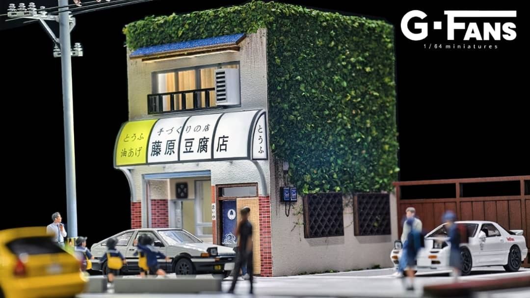 G-FANS 1/64 Tofu Store Scene Model Diorama con Luz LED - Imagen 3
