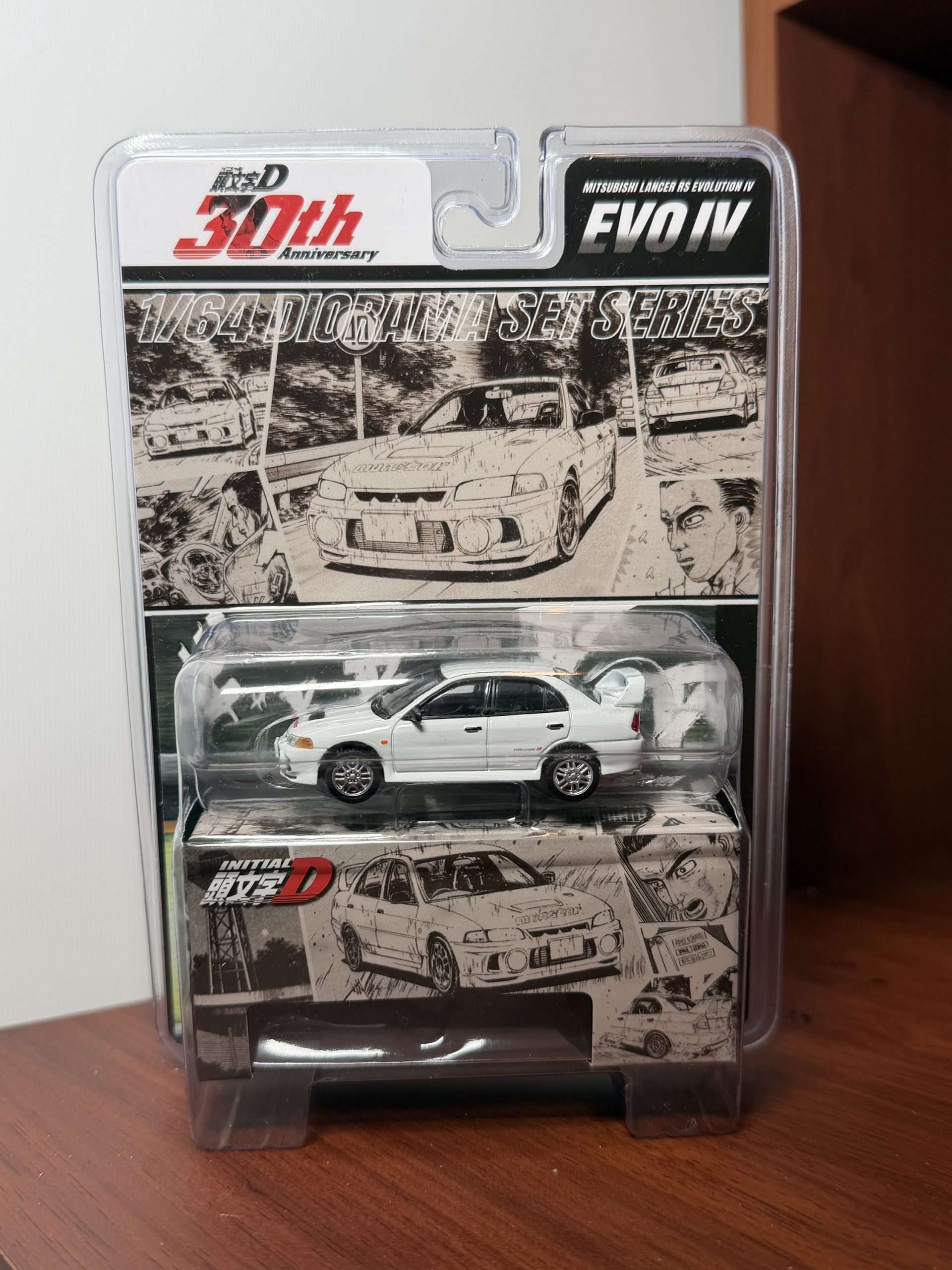 Hobby Japan 1:64 Mitsubishi Lancer RS Evolution IV / INITIAL D Seiji Iwaki VS Takumi Fujiwara