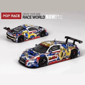 Pop Race 1:64 Audi R8 LMS "EVISU X WORKS" Macau GT CUP 2020 Marchy Lee Presentation Car