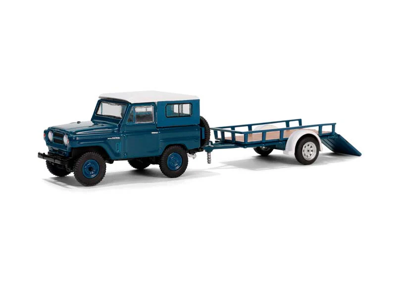 Greenlight 1:64 1961 Nissan Patrol Hard Top with Utility Trailer - Imagen 2