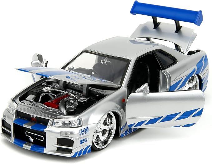 Jada 1:24 Brian’s 2002 Nissan Skyline GT-R34 (Silver) – Fast & Furious - Imagen 5