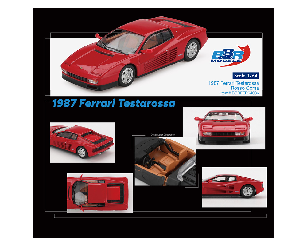*PREORDEN* BBR 1:64 1987 Ferrari Testarossa – Rosso Corsa - Imagen 2