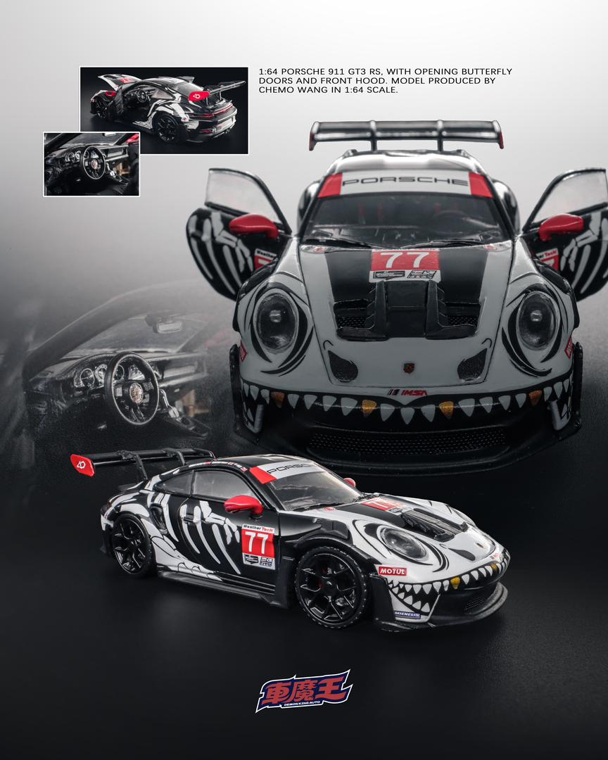 *PREORDEN* Demon King 1:64 911 GT3 Rs Skeleton Livery - Imagen 7