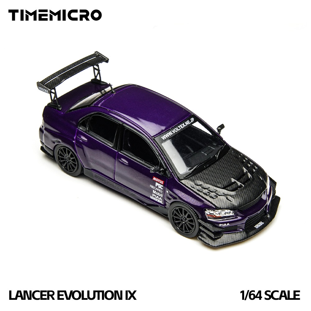 *PREORDEN* Time Micro 1:64 Lancer EVO 9 LANCER EVOLUTION IX Metal Purple - Imagen 3