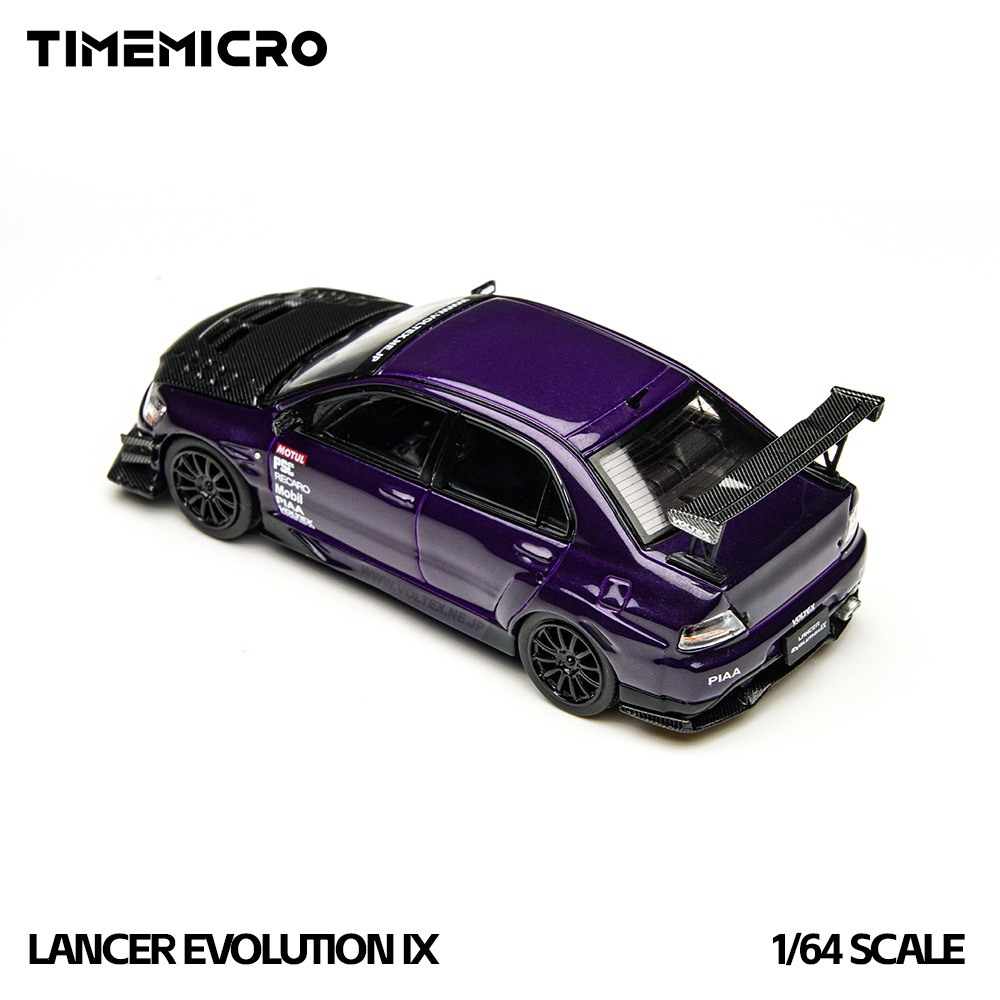 *PREORDEN* Time Micro 1:64 Lancer EVO 9 LANCER EVOLUTION IX Metal Purple - Imagen 4