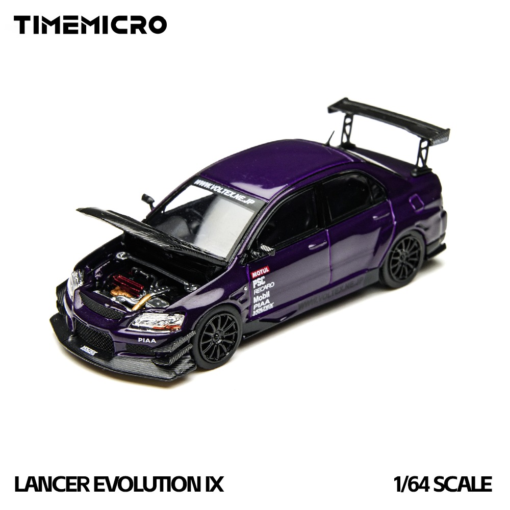 *PREORDEN* Time Micro 1:64 Lancer EVO 9 LANCER EVOLUTION IX Metal Purple