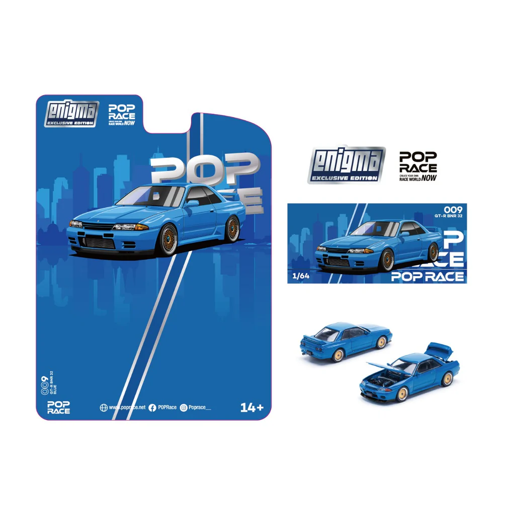 Poprace 1:64 Nissan Skyline R32 Bayside Azul Enigma - Imagen 3