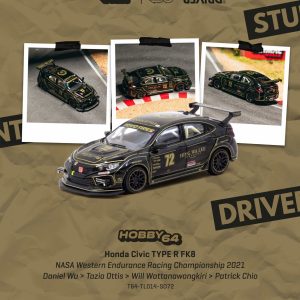 *PREORDEN* Tarmac 1:64 Honda Civic TYPE R FK8  NASA Western Endurance Racing Championship 2021 Daniel Wu / Tazio Ottis / Will Wattanawongkiri / Patrick Chio