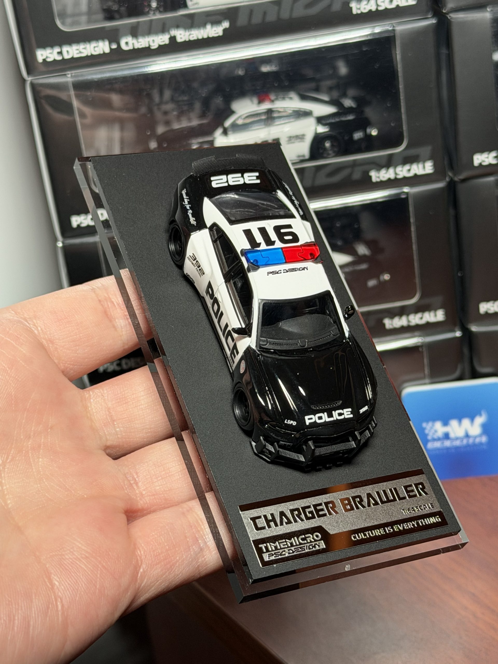 TimeMicro × PSC DESIGN 1:64 Warhorse "Brawler" Charger LSPD Police Car Simulation