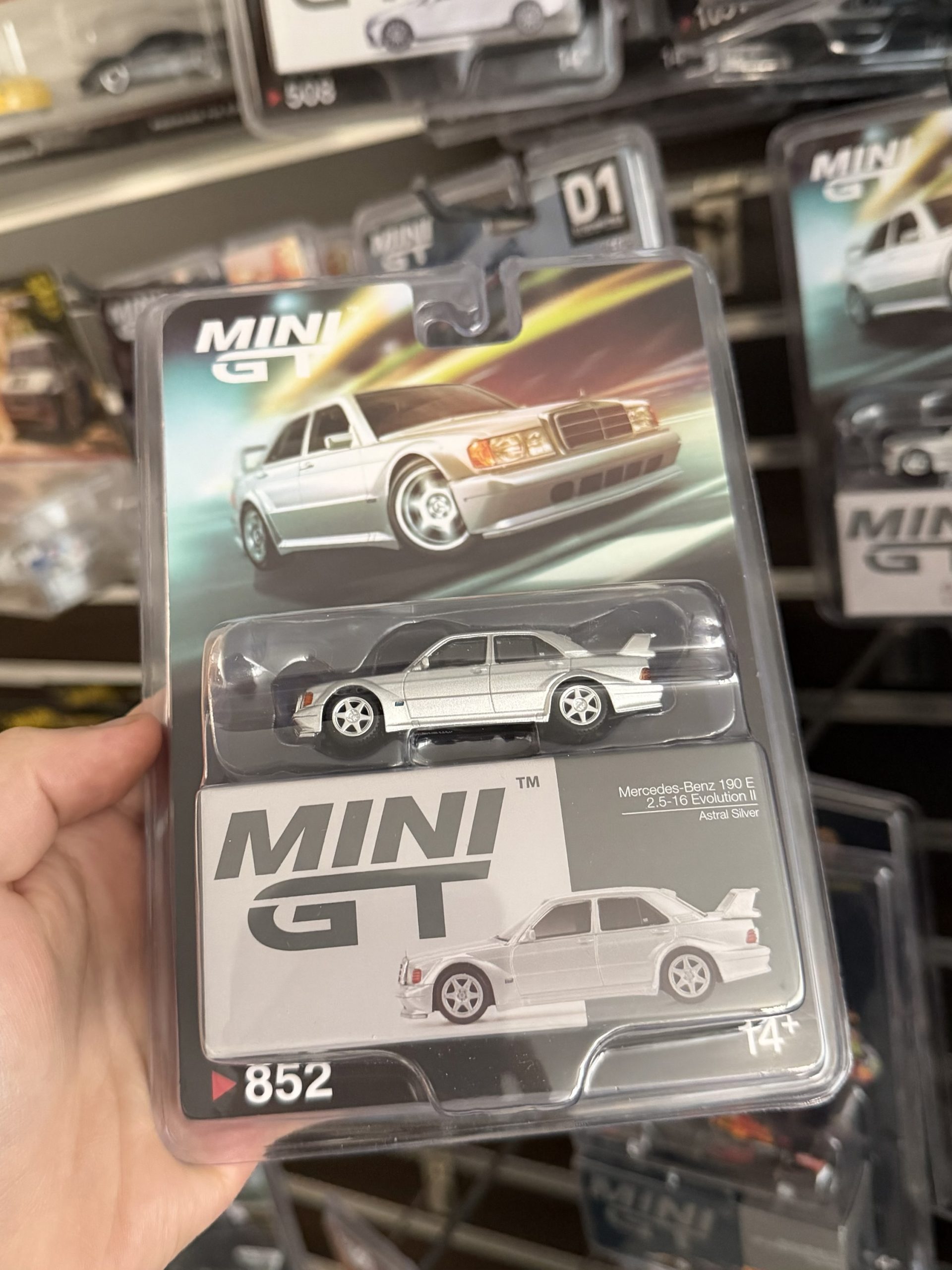 Mini GT 1:64 Mercedes-Benz 190E 2.5-16 Evolution II Astral Silver