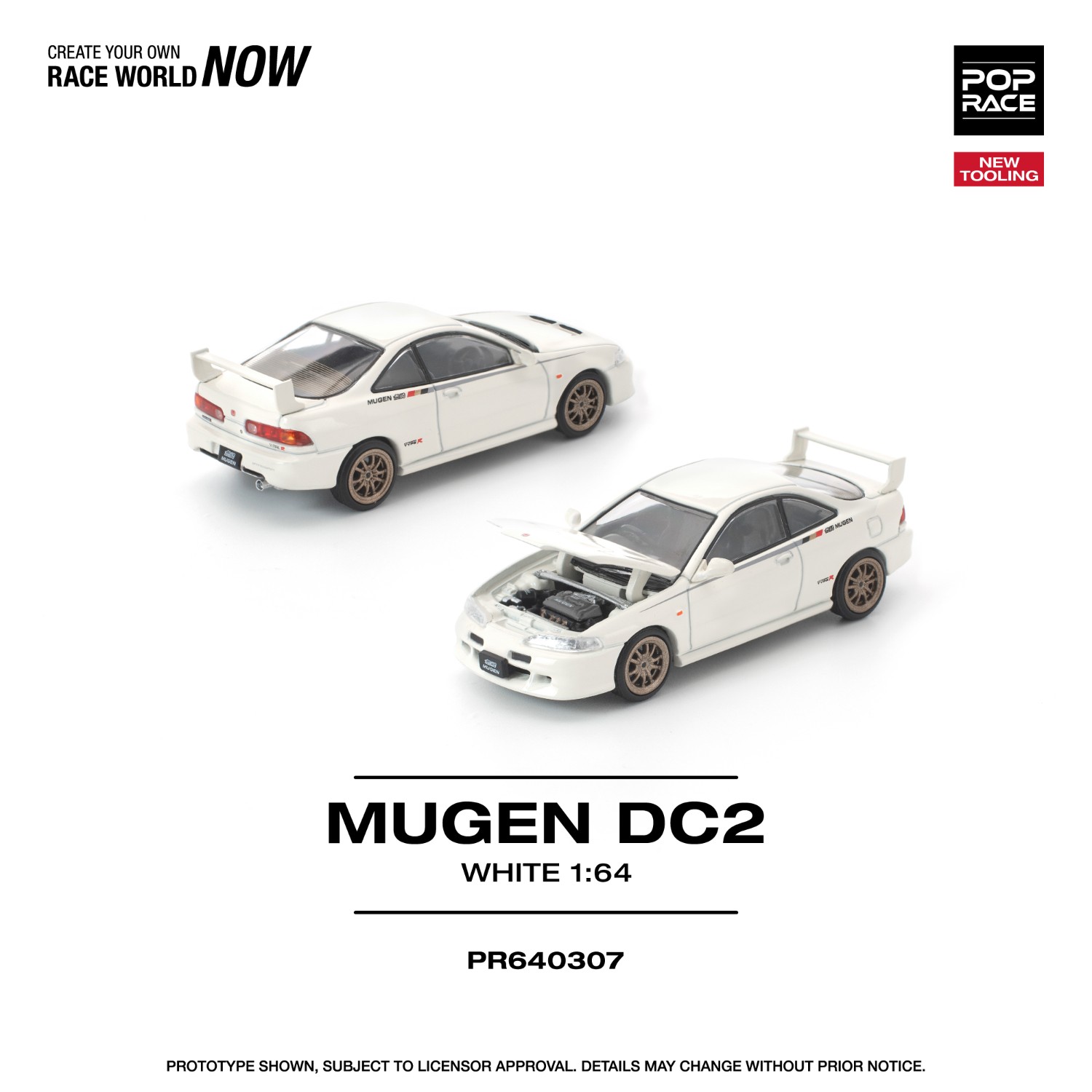 *PREORDEN* Pop Race 1:64 Mugen DC2 Blanco