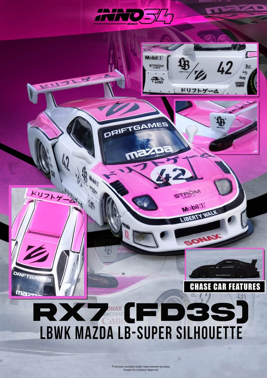 *PREORDEN* INNO64 MAZDA RX7 (FD3S) LB-SUPER SILHOUETTE "DRIFT GAMES 2025" - Imagen 3