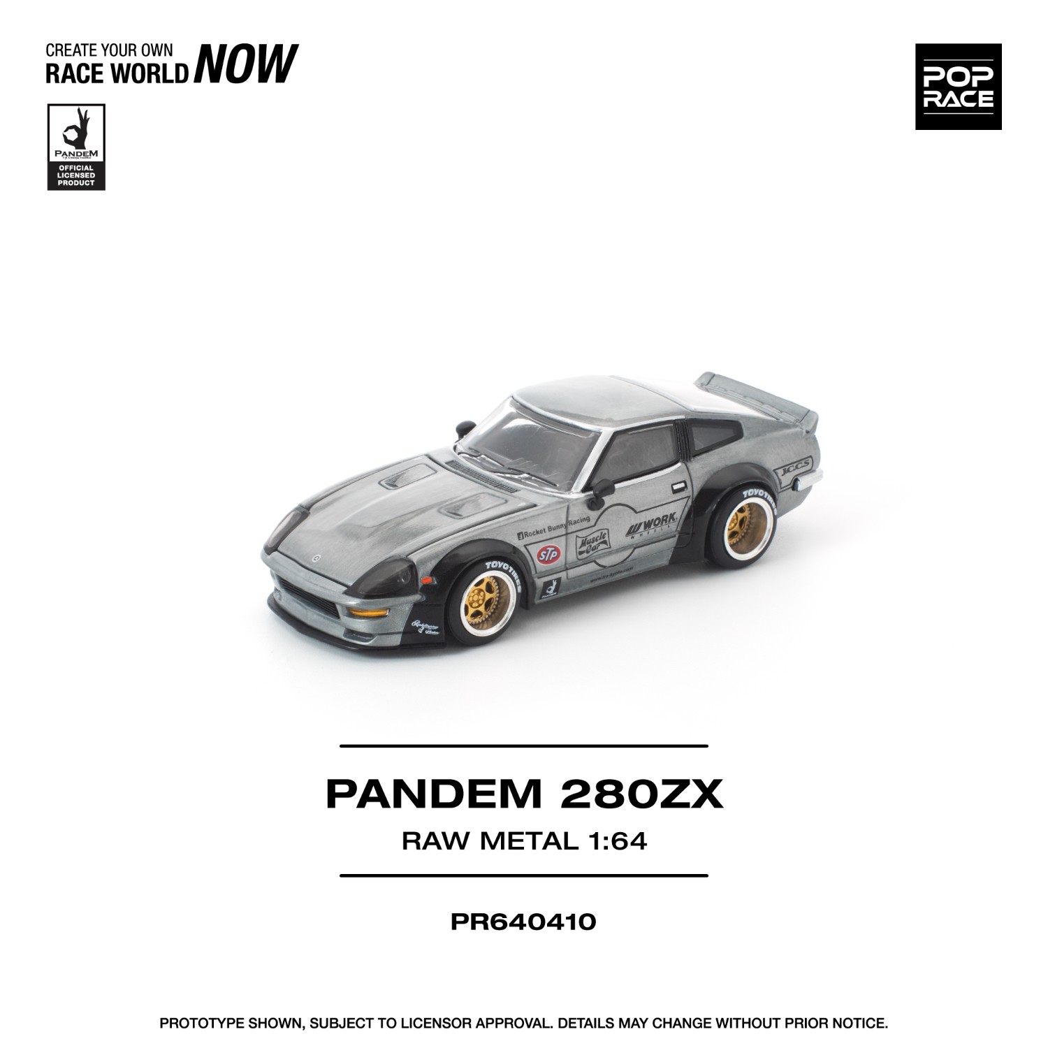 *PREORDEN* Pop Race 1:64 Pandem 280ZX RAW METAL - Imagen 2