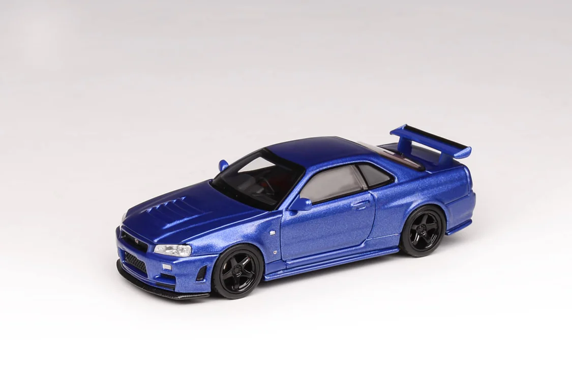 Motorhelix 1:64 Nissan Skyline Mk5 R34 Nismo Z-Tune Bayside Blue - Imagen 4