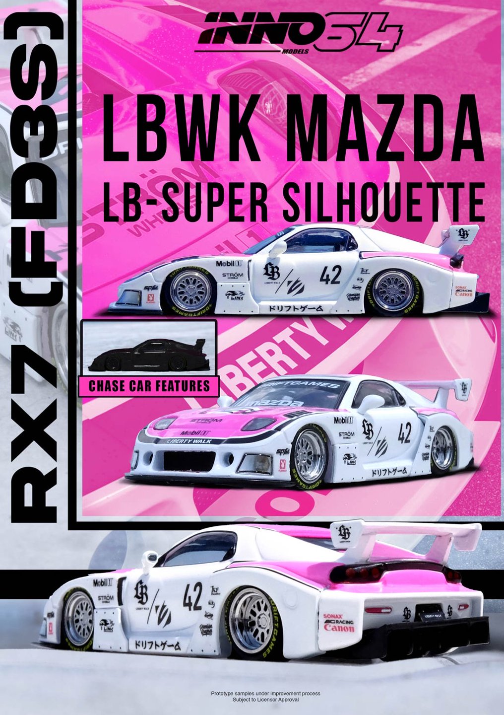 *PREORDEN* INNO64 MAZDA RX7 (FD3S) LB-SUPER SILHOUETTE "DRIFT GAMES 2025"