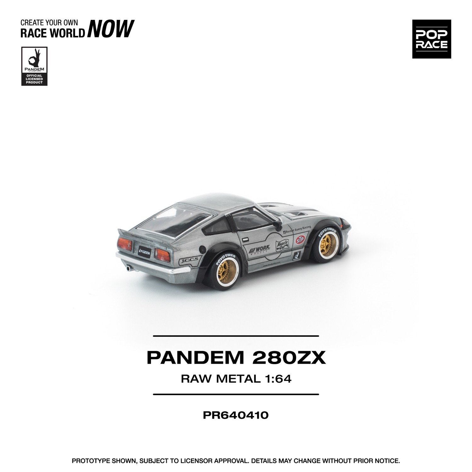 *PREORDEN* Pop Race 1:64 Pandem 280ZX RAW METAL - Imagen 3