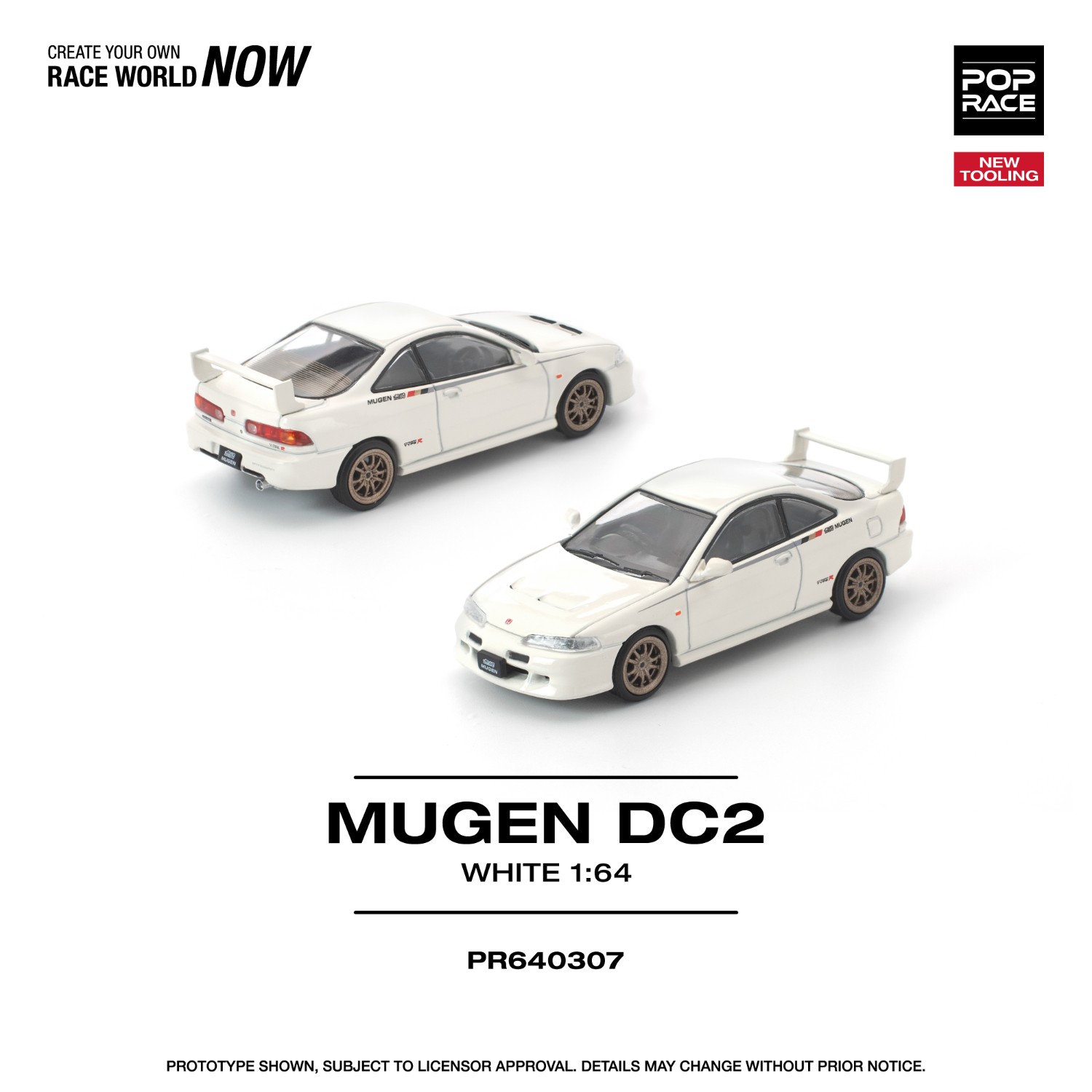 *PREORDEN* Pop Race 1:64 Mugen DC2 Blanco - Imagen 2