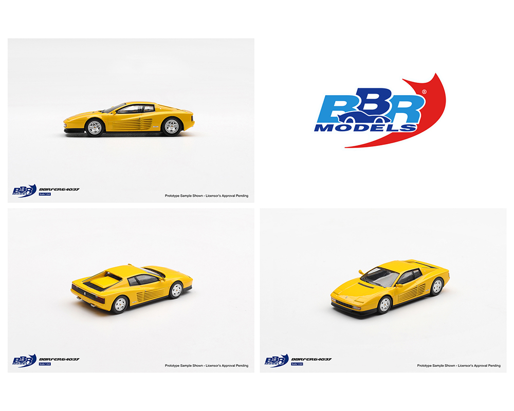 *PREORDEN* BBR Models 1:64 1989 Ferrari Testarossa Giallo Modena