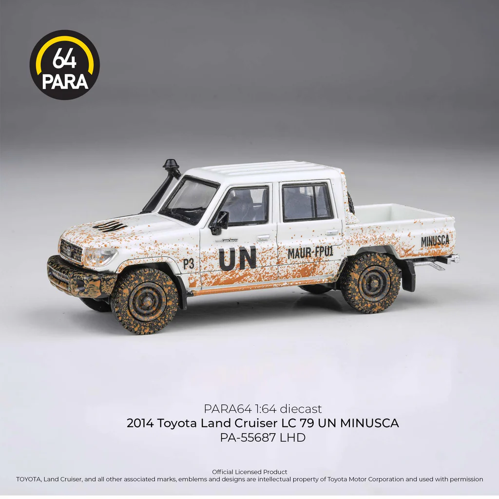 PARA64 1/64 2014 Toyota Land Cruiser LC79 Naciones Unidas LHD Efecto Barro - Imagen 7