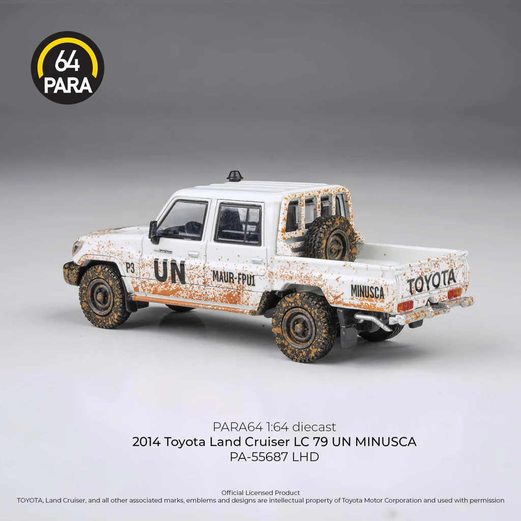 PARA64 1/64 2014 Toyota Land Cruiser LC79 Naciones Unidas LHD Efecto Barro - Imagen 10