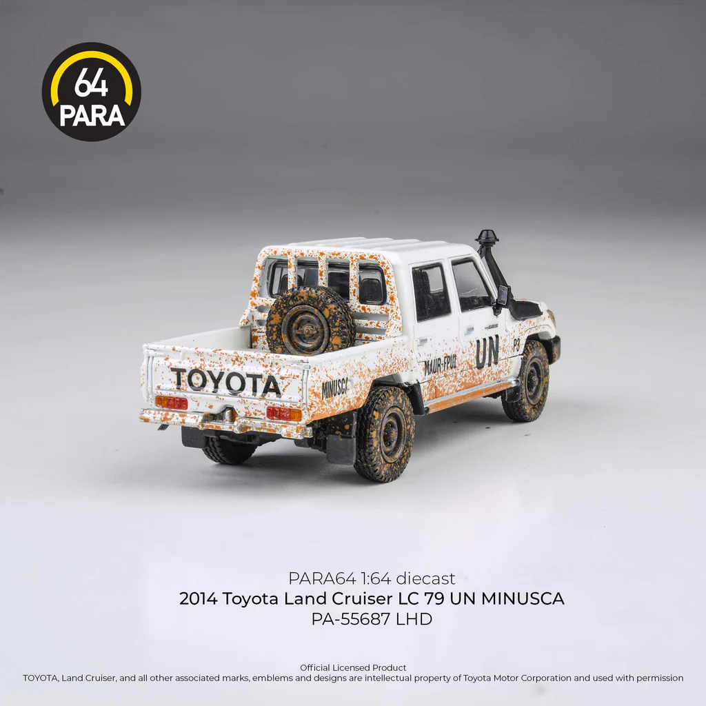 PARA64 1/64 2014 Toyota Land Cruiser LC79 Naciones Unidas LHD Efecto Barro - Imagen 9