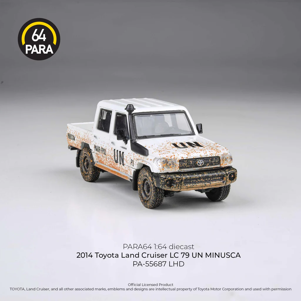 PARA64 1/64 2014 Toyota Land Cruiser LC79 Naciones Unidas LHD Efecto Barro - Imagen 8