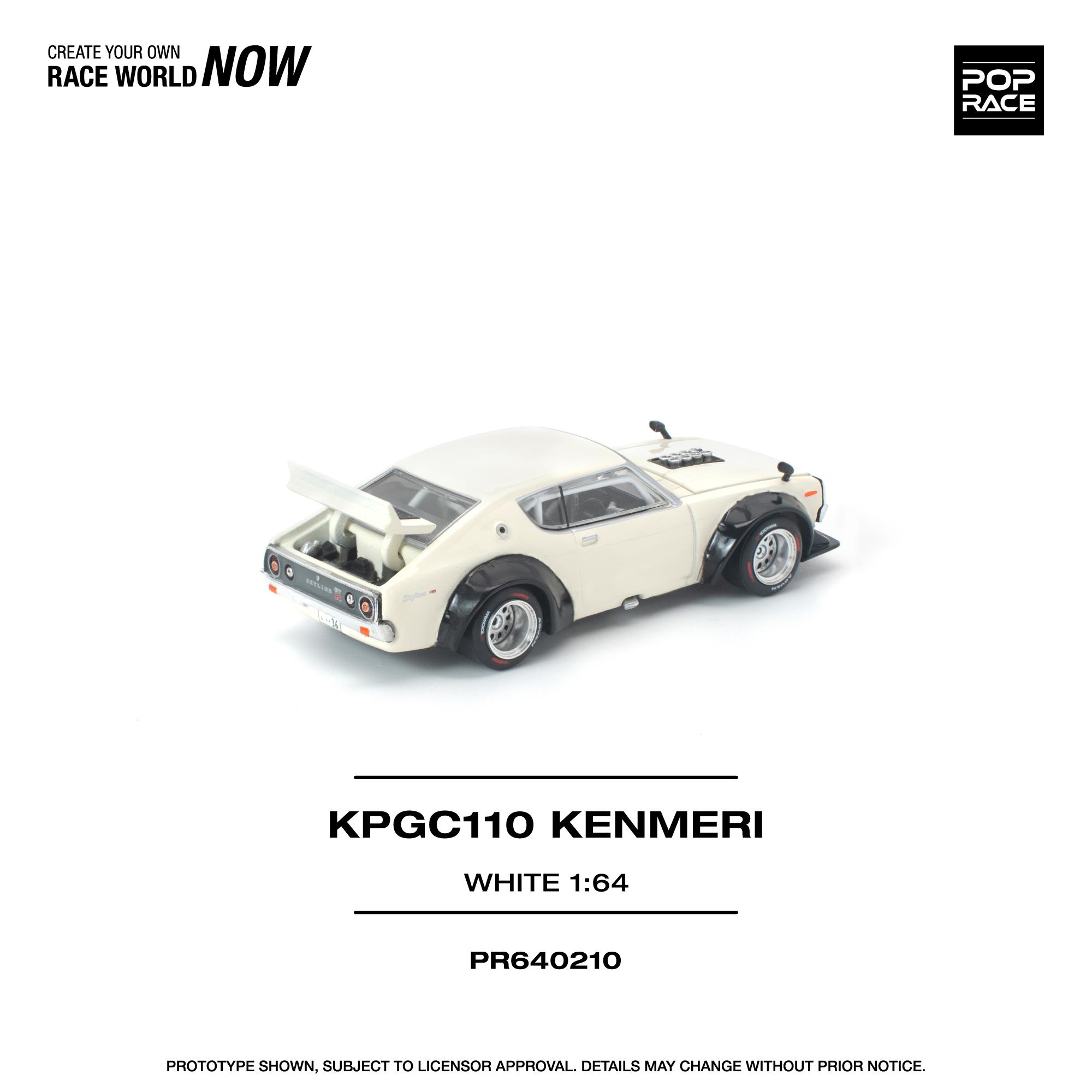 *PREORDEN* Pop Race 1:64 Nissan KPGC110 KENMERI Blanco - Imagen 3