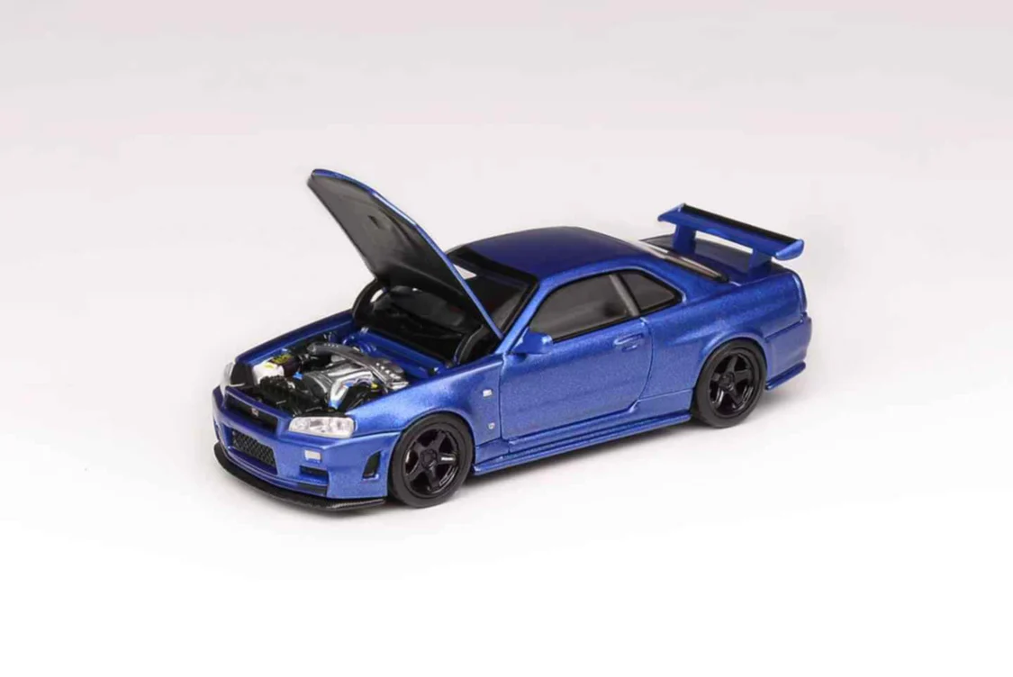 Motorhelix 1:64 Nissan Skyline Mk5 R34 Nismo Z-Tune Bayside Blue