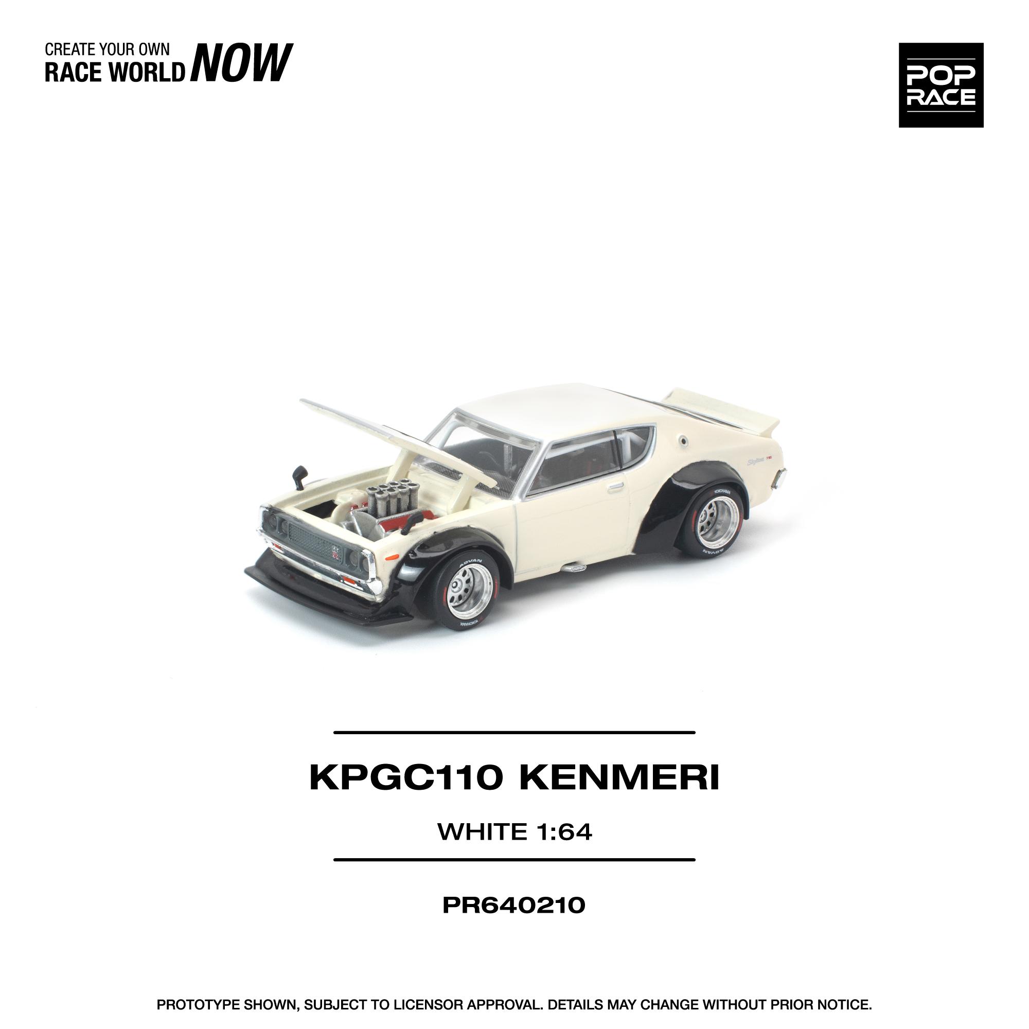 *PREORDEN* Pop Race 1:64 Nissan KPGC110 KENMERI Blanco - Imagen 2