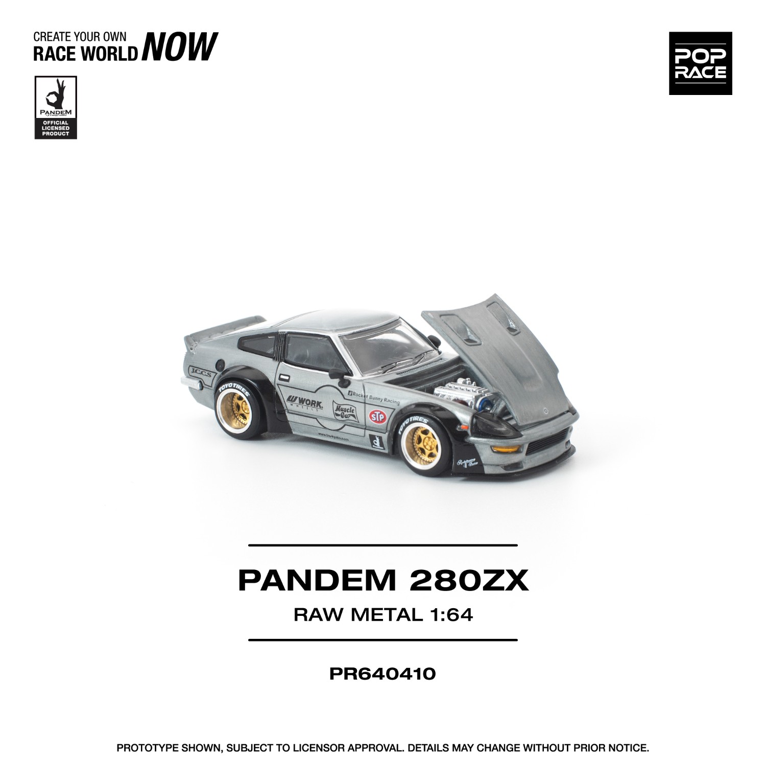 *PREORDEN* Pop Race 1:64 Pandem 280ZX RAW METAL