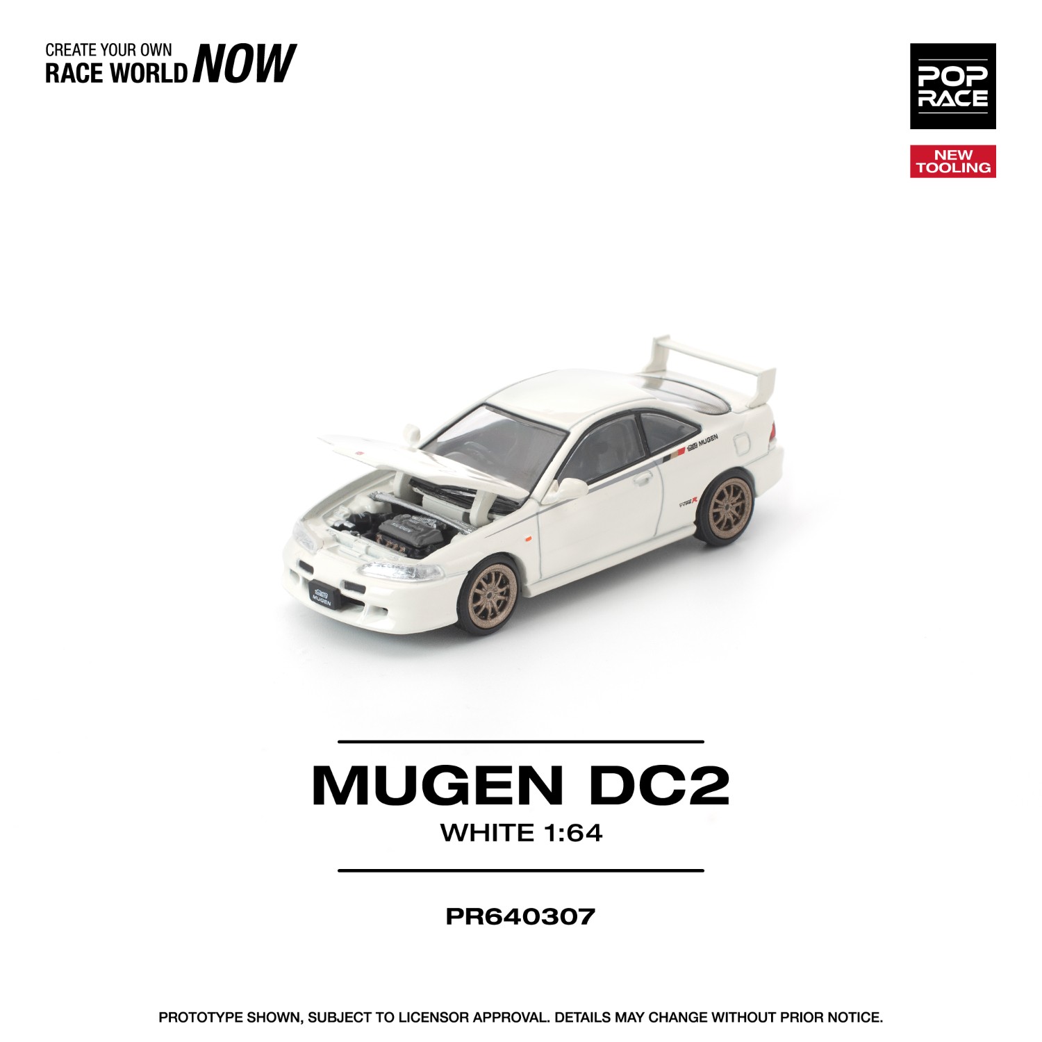 *PREORDEN* Pop Race 1:64 Mugen DC2 Blanco - Imagen 3