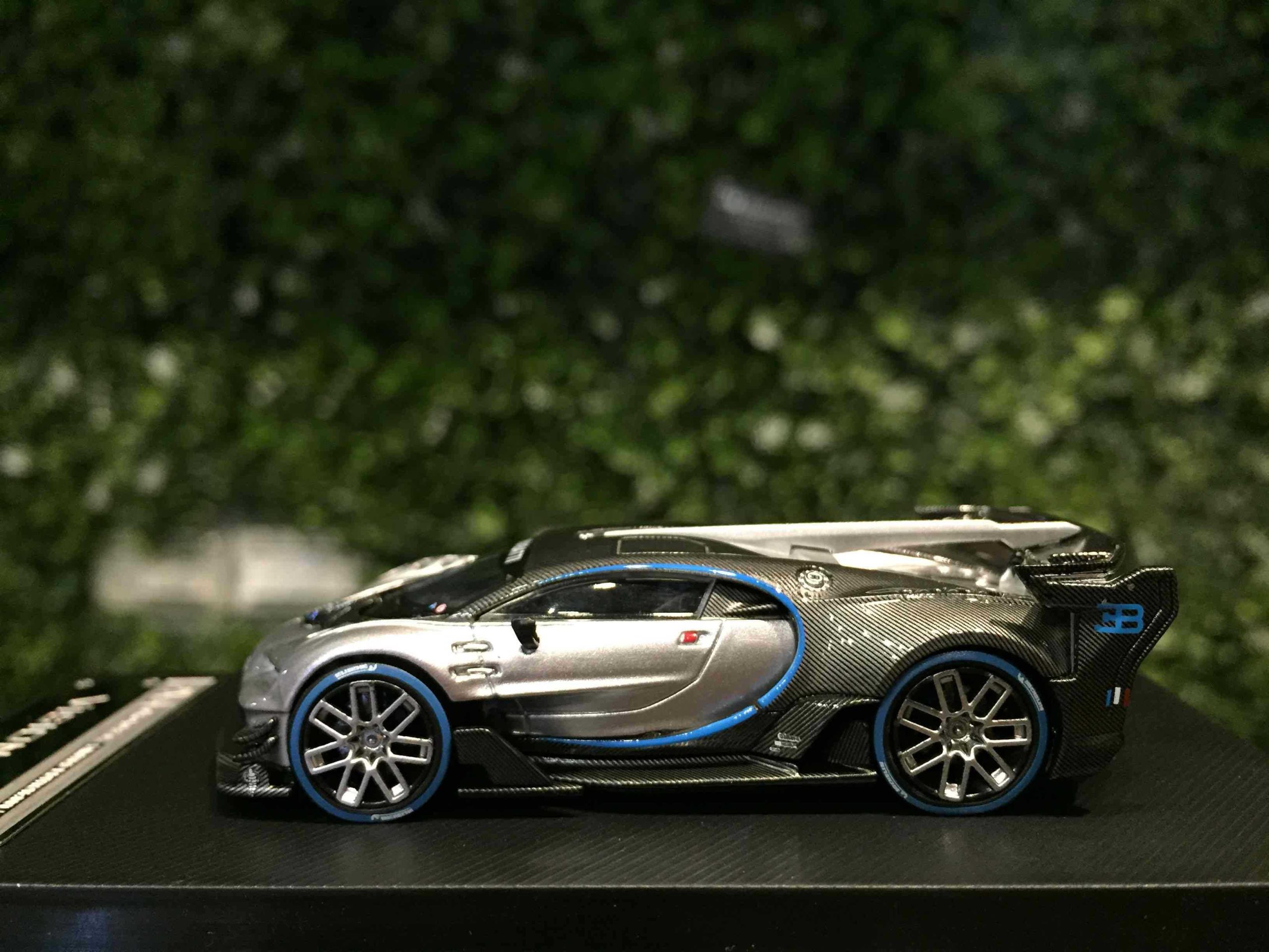 MJ Model 1:64 Bugatti Vison GT Gris - Imagen 2
