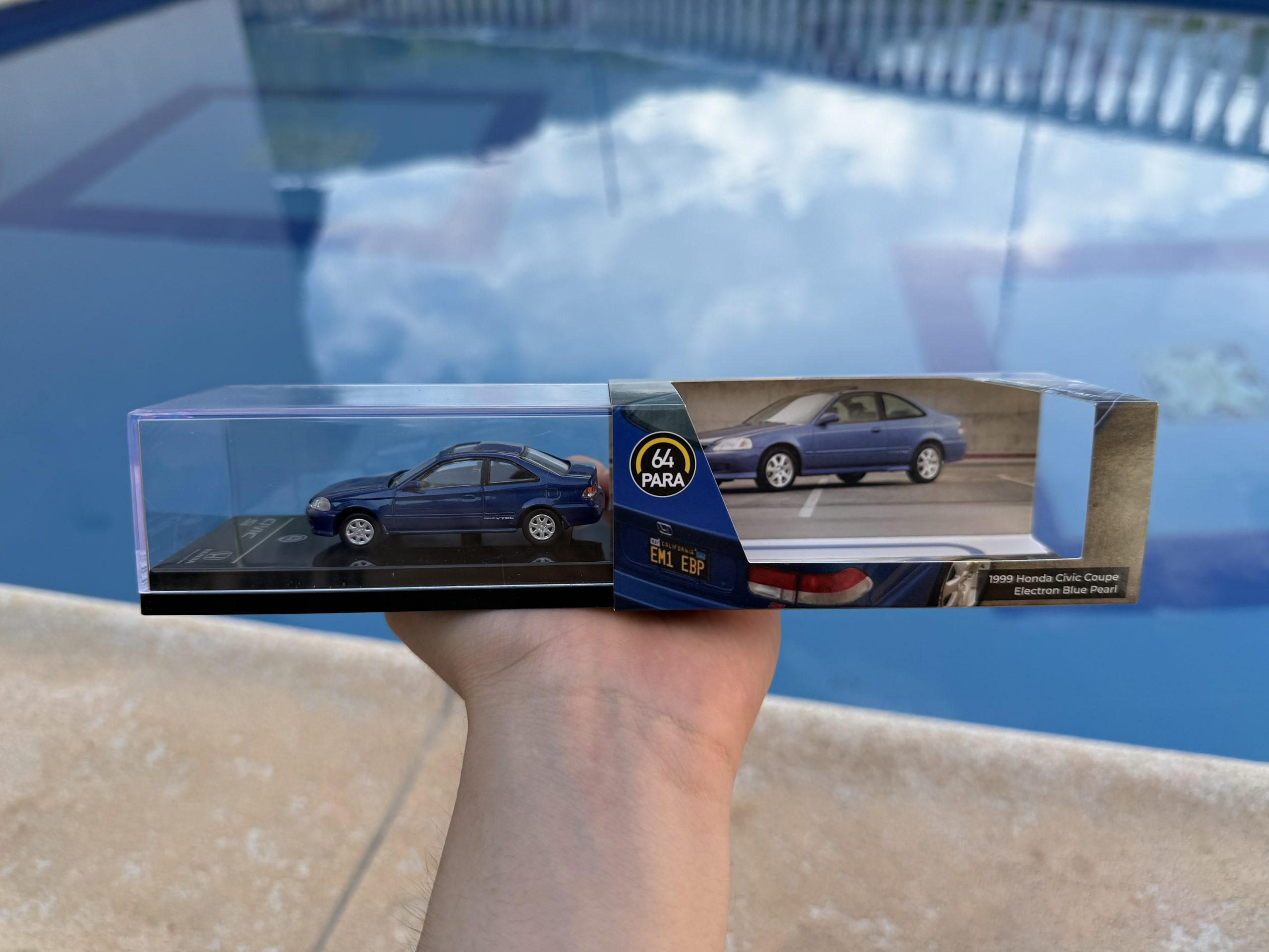 PARA64 1/64 1999 Honda Civic EM1 Electron Blue Pearl LHD - Imagen 4