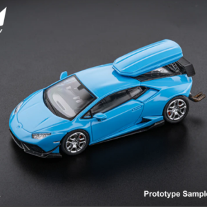 Finclassically 1:64 Lamborghini Huracan Azul con maleta viajera