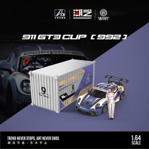 ModernArt 1:64 BAIDELI Group & WRT Original Collaboration 1:64 Porsche 911 GT3 R CON CONTENEDOR