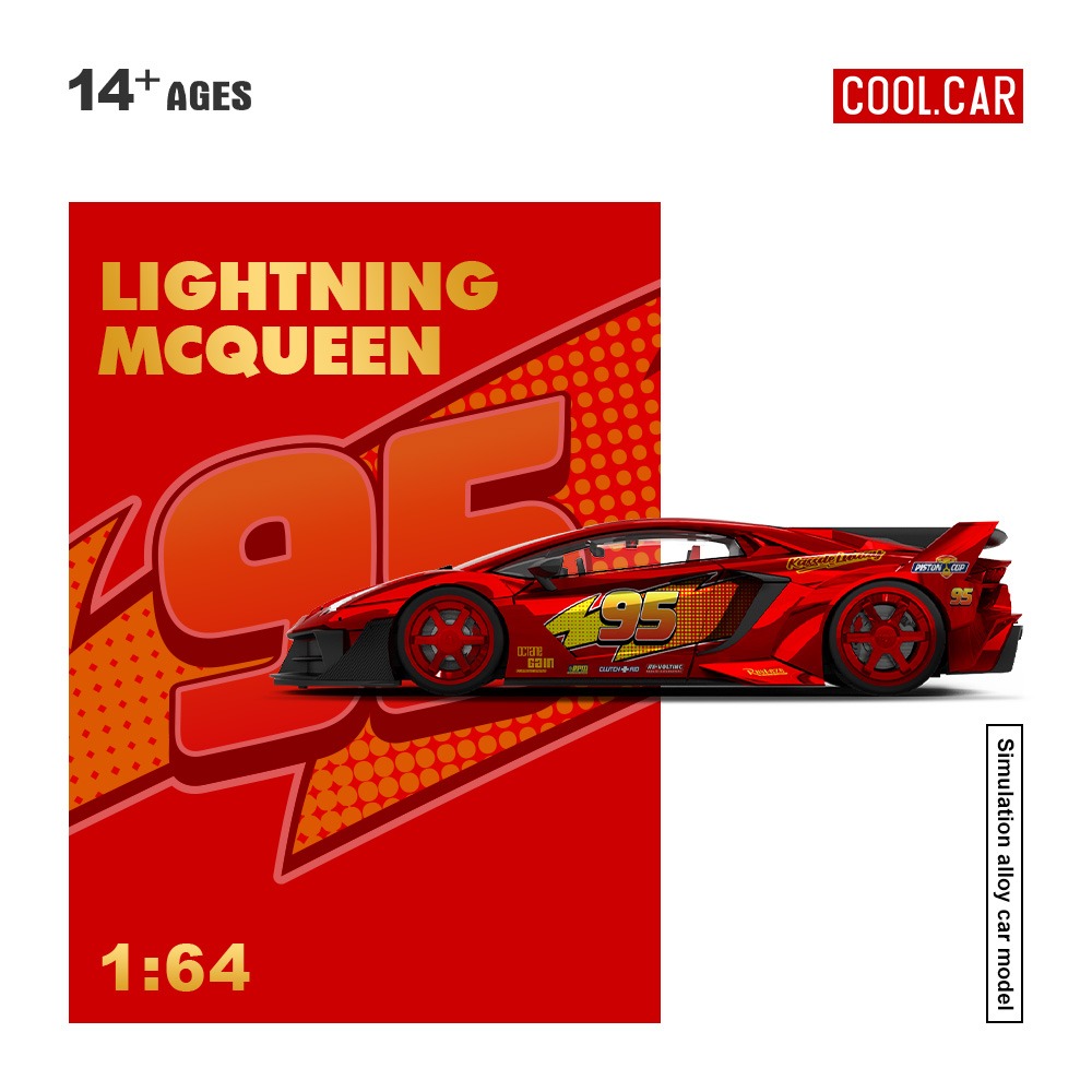 *PREORDEN* Cool Car 1:64 Lamborghini GT EVO Lightning McQueen - Imagen 7
